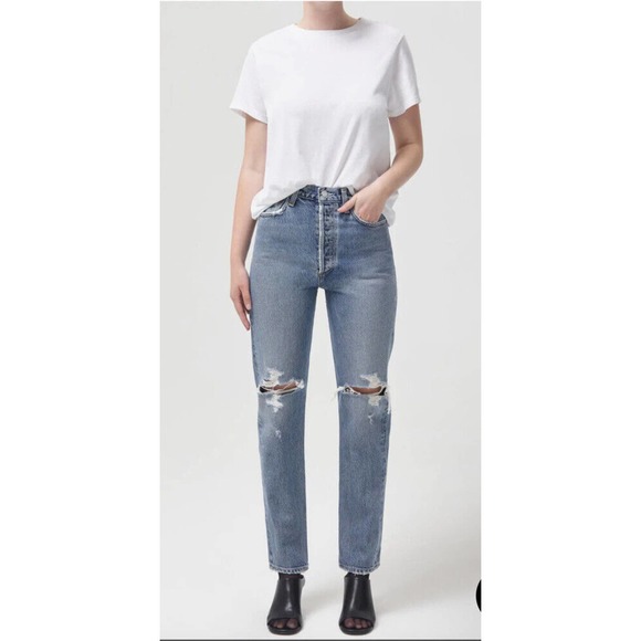 Agolde 90’s Pinch Waist High Rise Straight Size 29 in “Rule”
